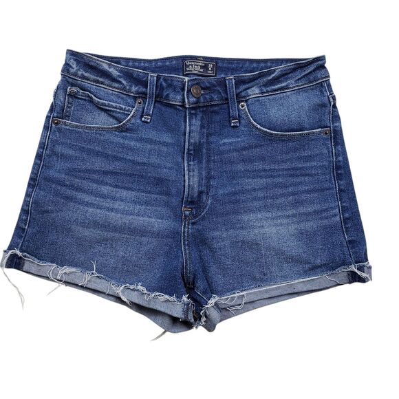 Abercrombie & Fitch Pants - Abercrombie & Fitch Simone High Rise Jean Shorts Womens 6/28 Denim Cuffed Fray